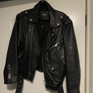 ZARA men’s leather jacket